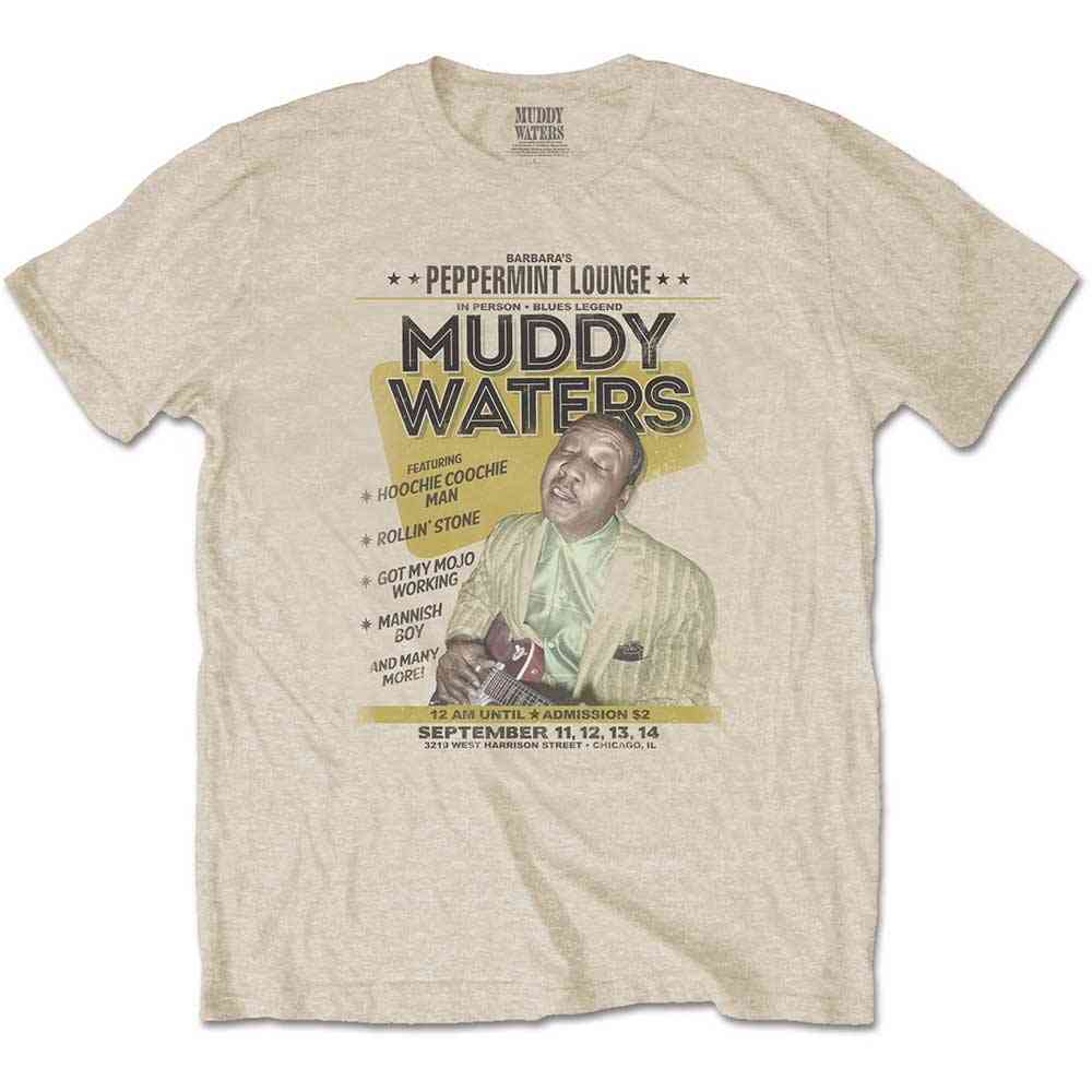 Muddy Waters - Peppermint Lounge Heren Tshirt - Creme